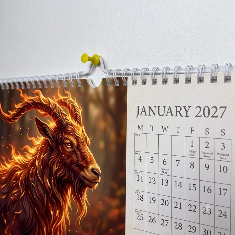 Настенный корпоративный календарь на 2027 год, печать в Киеве